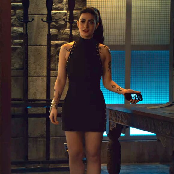 Cinq à Sept Ava Mock-Neck Crepe Grommet Dress ASO Isabelle Lightwood - Picture 12 of 12